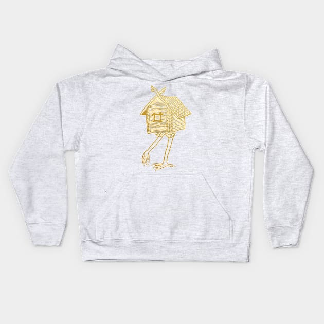 Baba Yaga Hut Kids Hoodie by sanja_vs_art